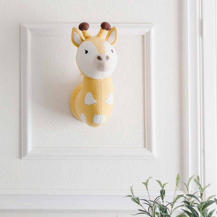 Kendi Giraffe Plush Head Wall Decor