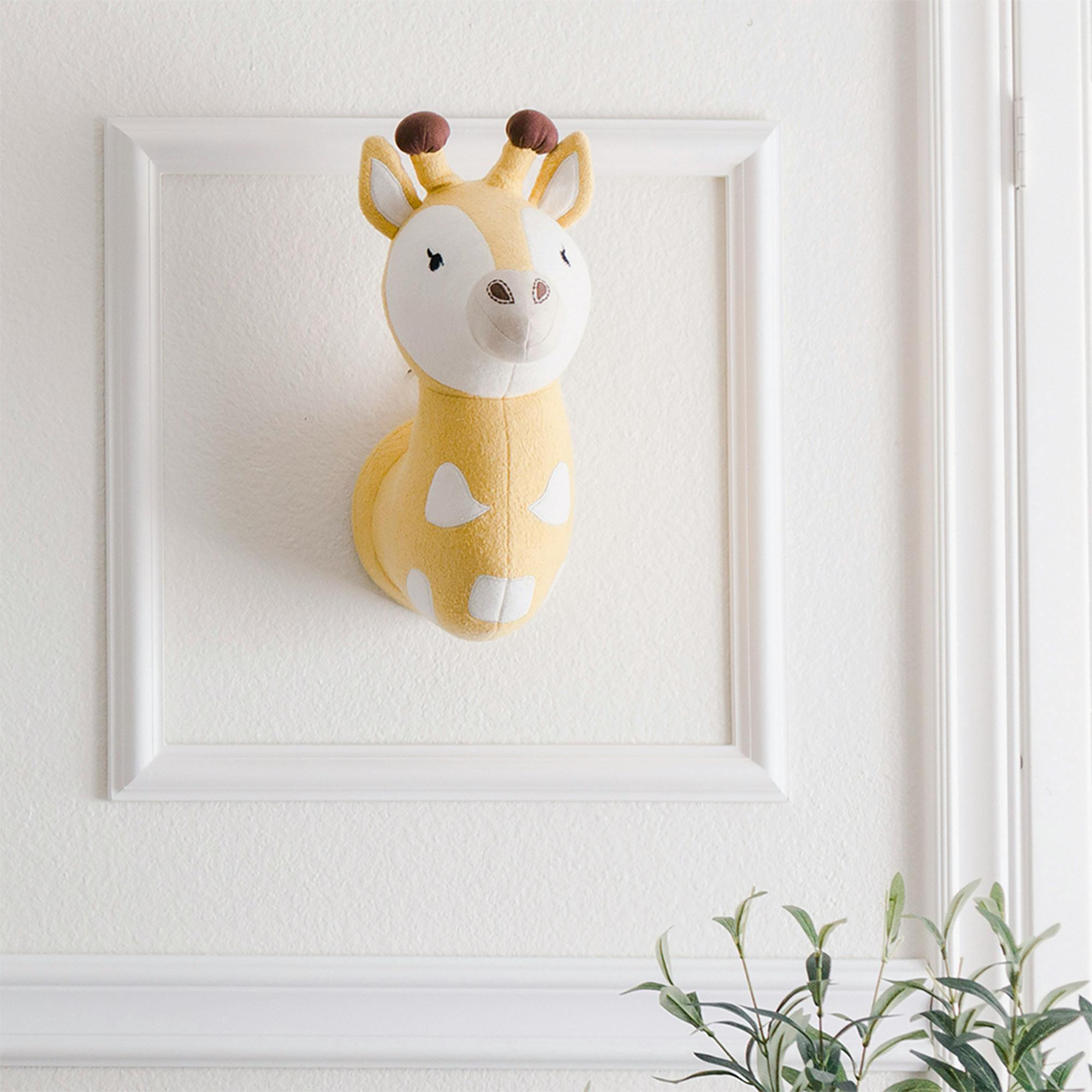 Kendi Giraffe Plush Head Wall Decor