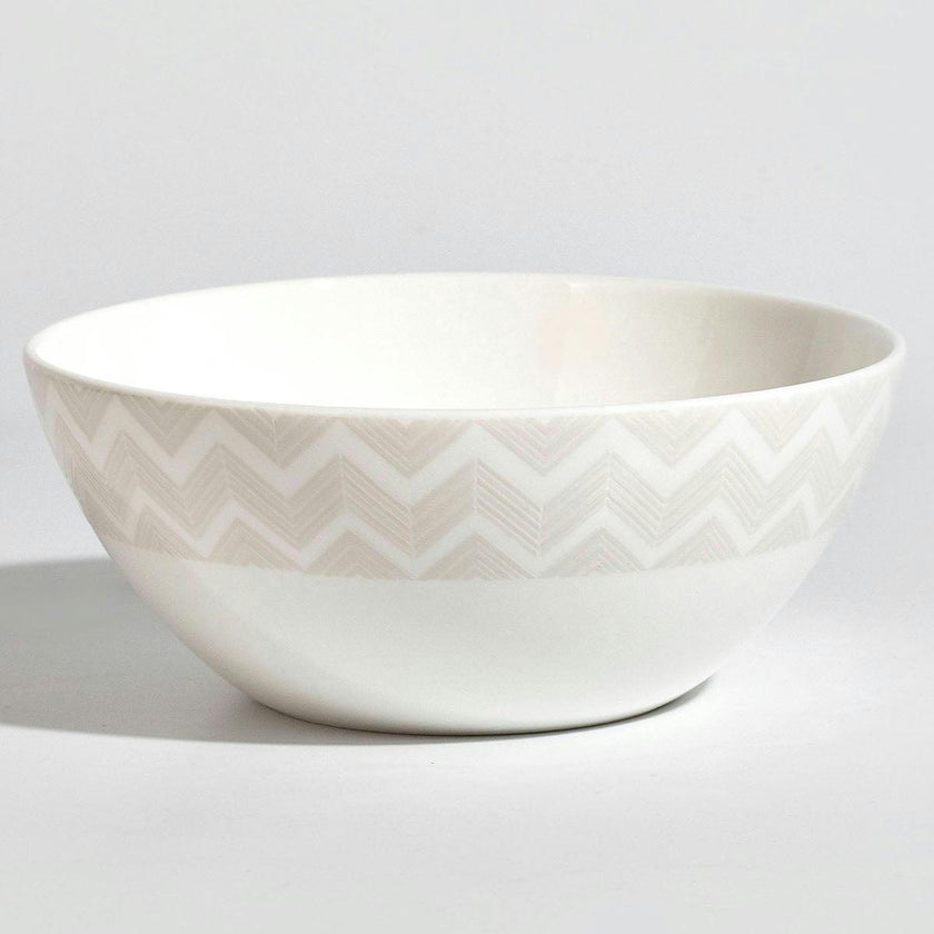 ZIG ZAG WHITE Set 2 Pcs. Soup Bowl - Ø 14,5* H. 6 Cm