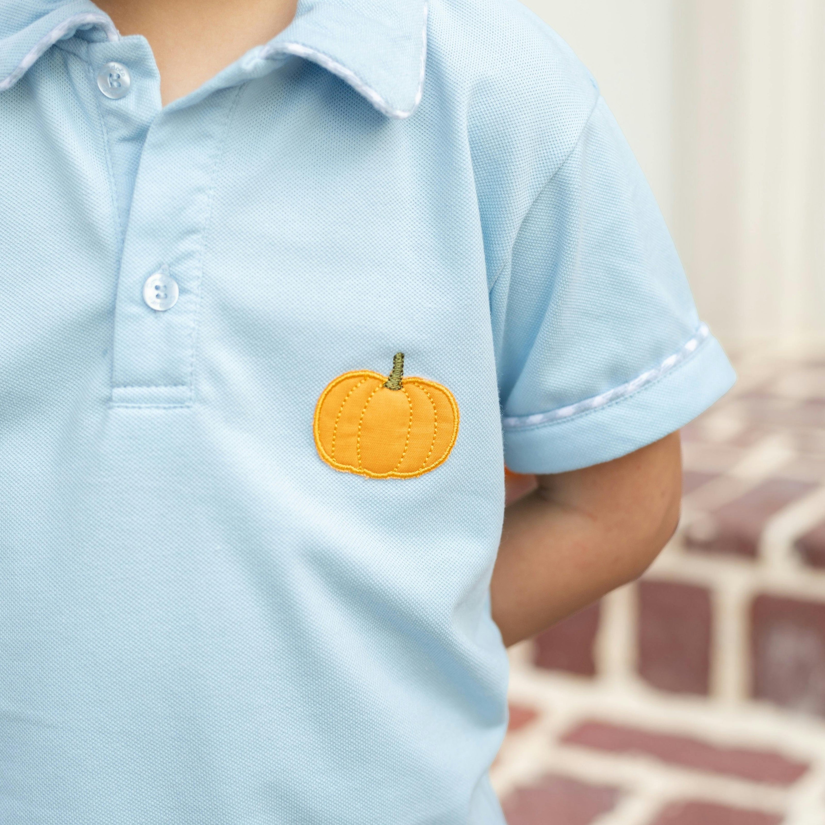 Fields Boy Polo Set - Pumpkins
