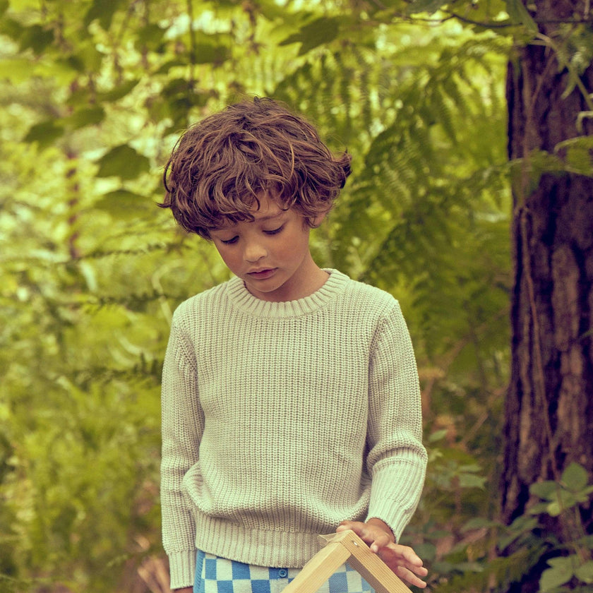 Classic Fisherman Jumper | Chalk