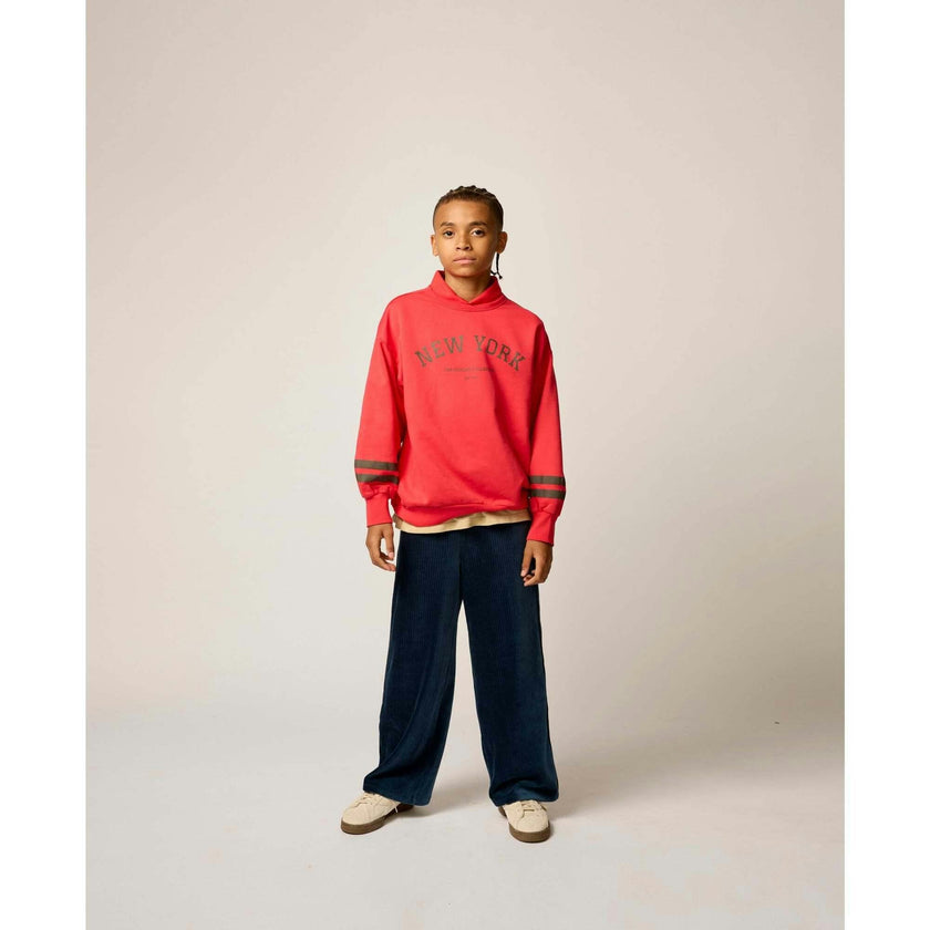 Organic Sunday Sweatshirt in Faded Red