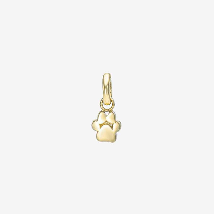 14K Gold Paw Pendant
