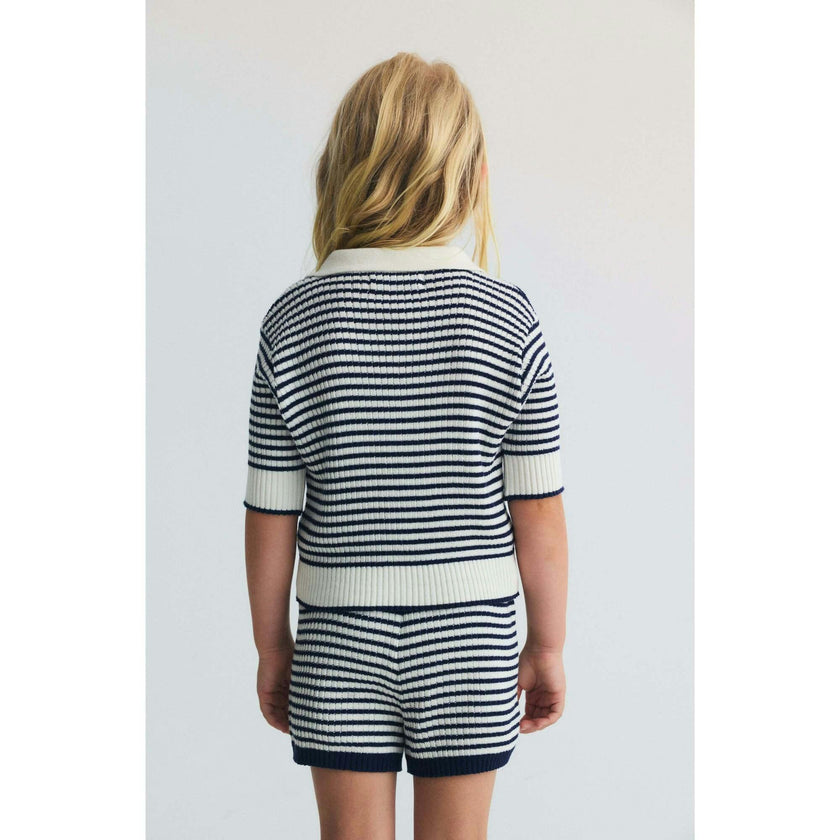 Azalea Short Summer Midnight Mini Knit Stripes