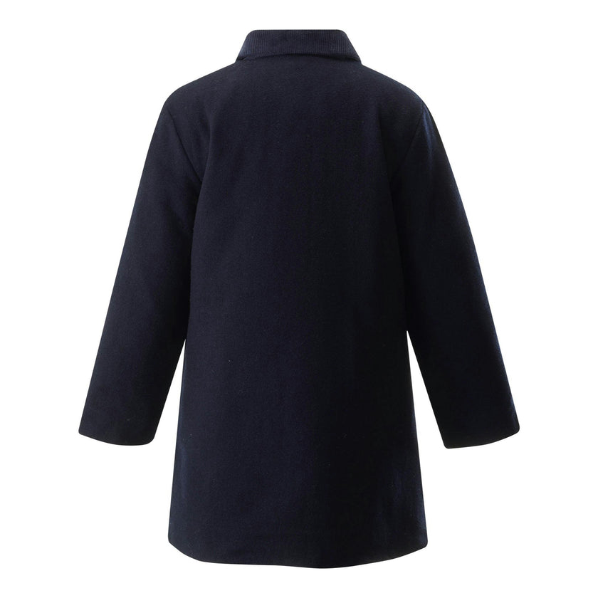 Velvet Trim Dress Coat