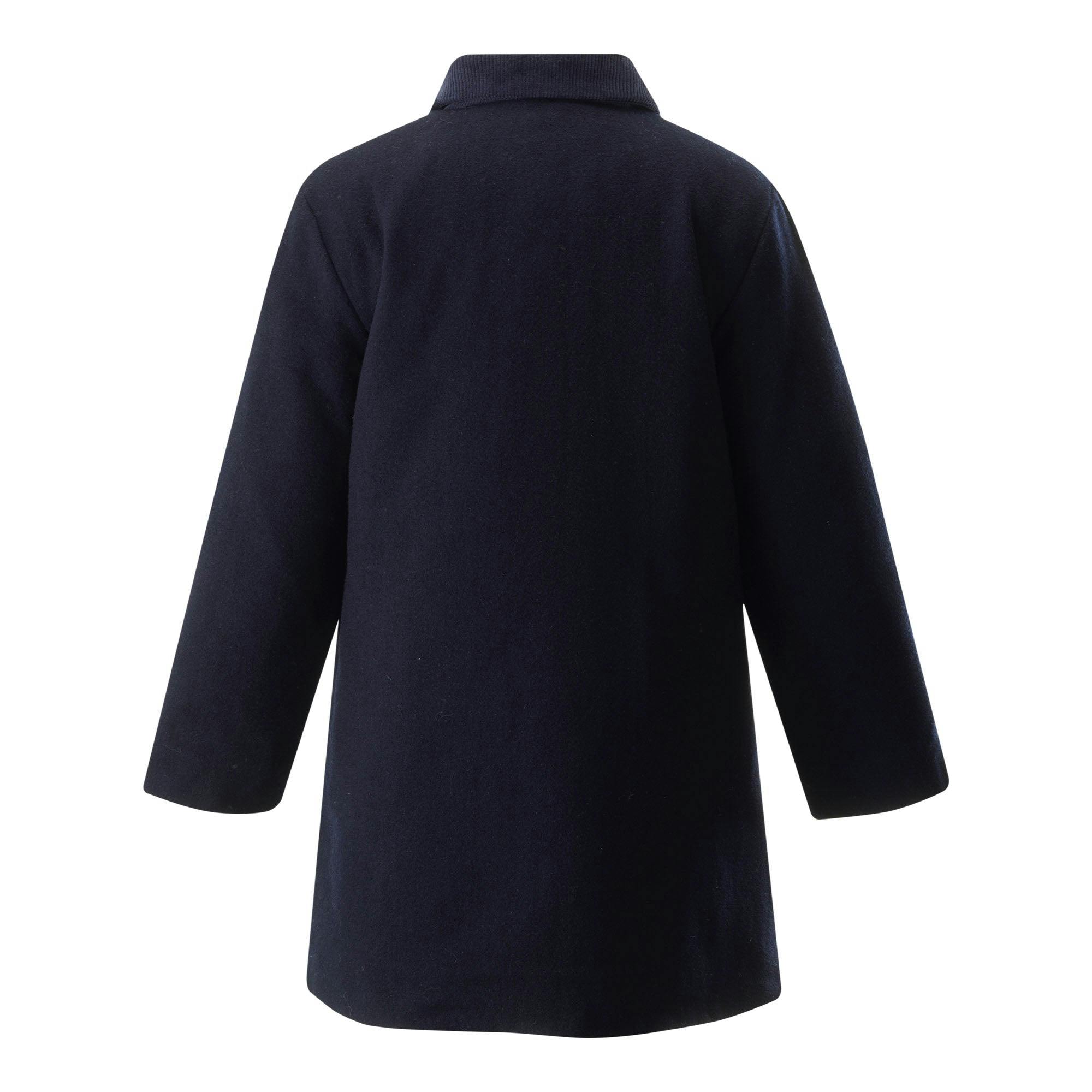 Velvet Trim Dress Coat