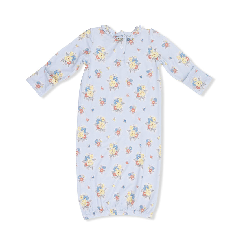 Country Stitch Floral - Kimono Gown & Knot Headband