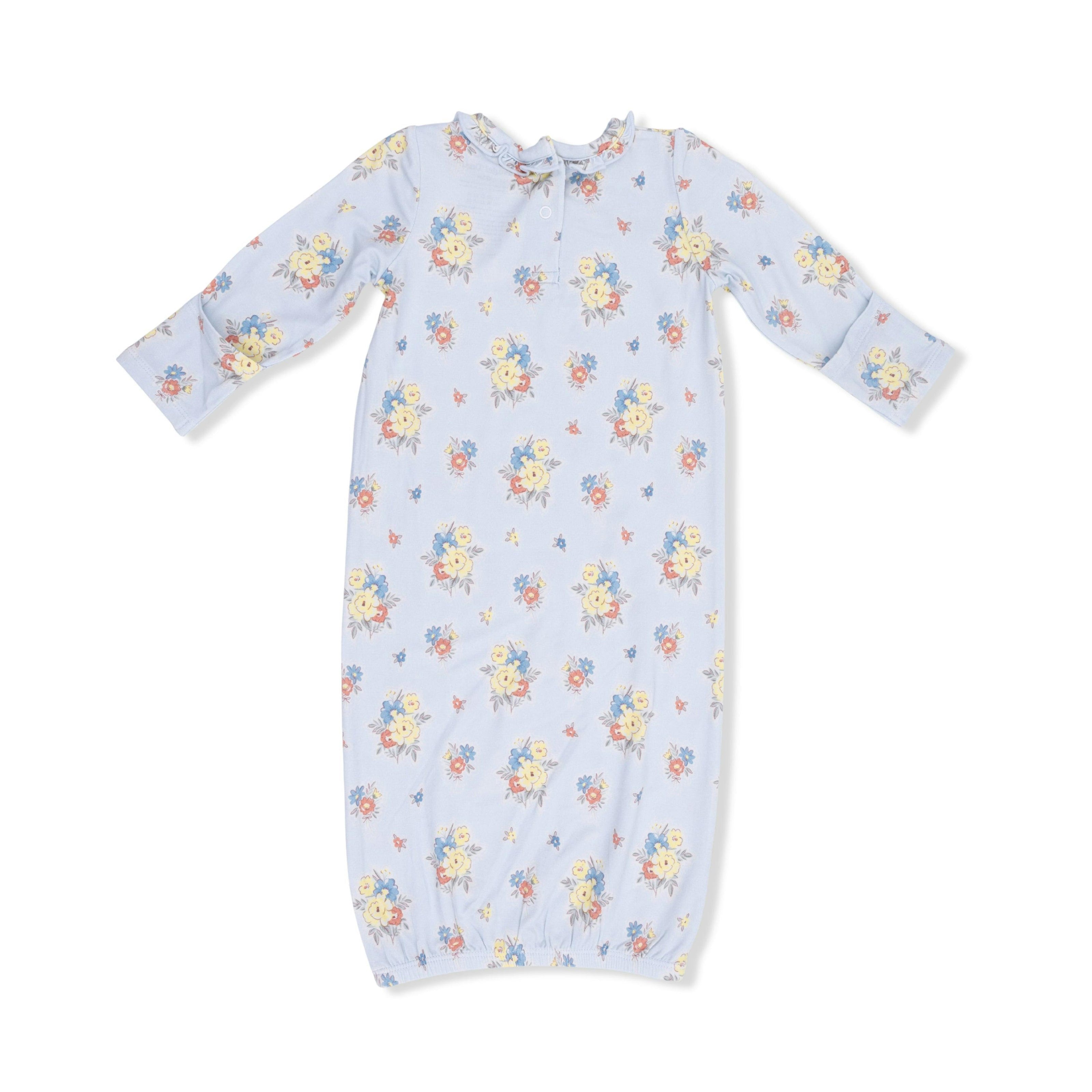 Country Stitch Floral - Kimono Gown & Knot Headband