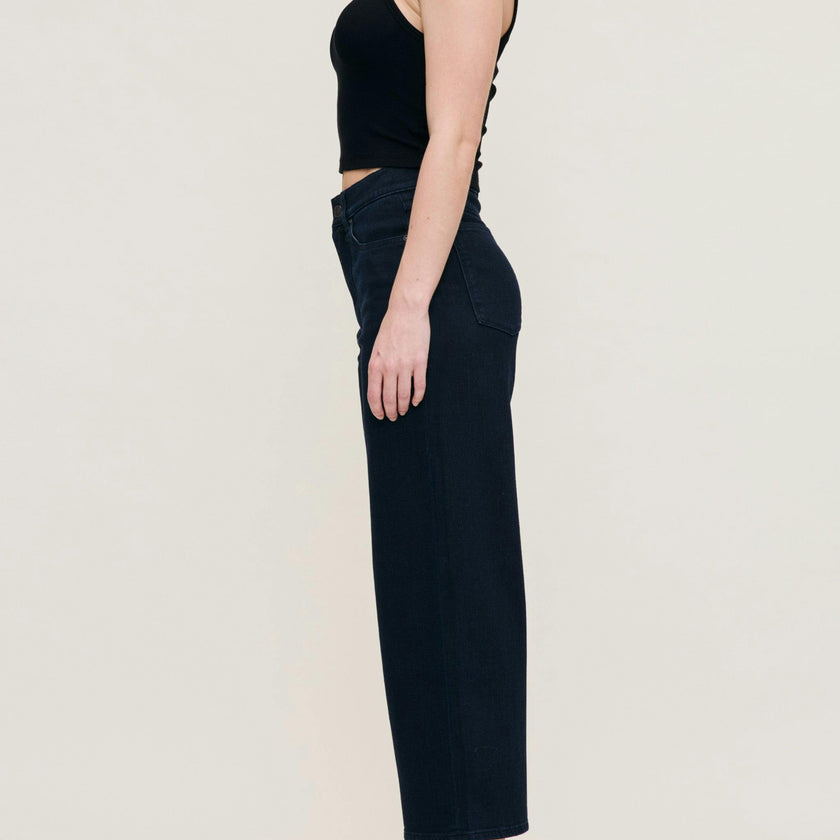 Hepburn Wide Leg Petite High Rise 25" Jeans | Flatiron