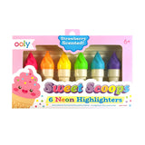 Sweet Scoops Scented Neon Highlighters - Set of 6