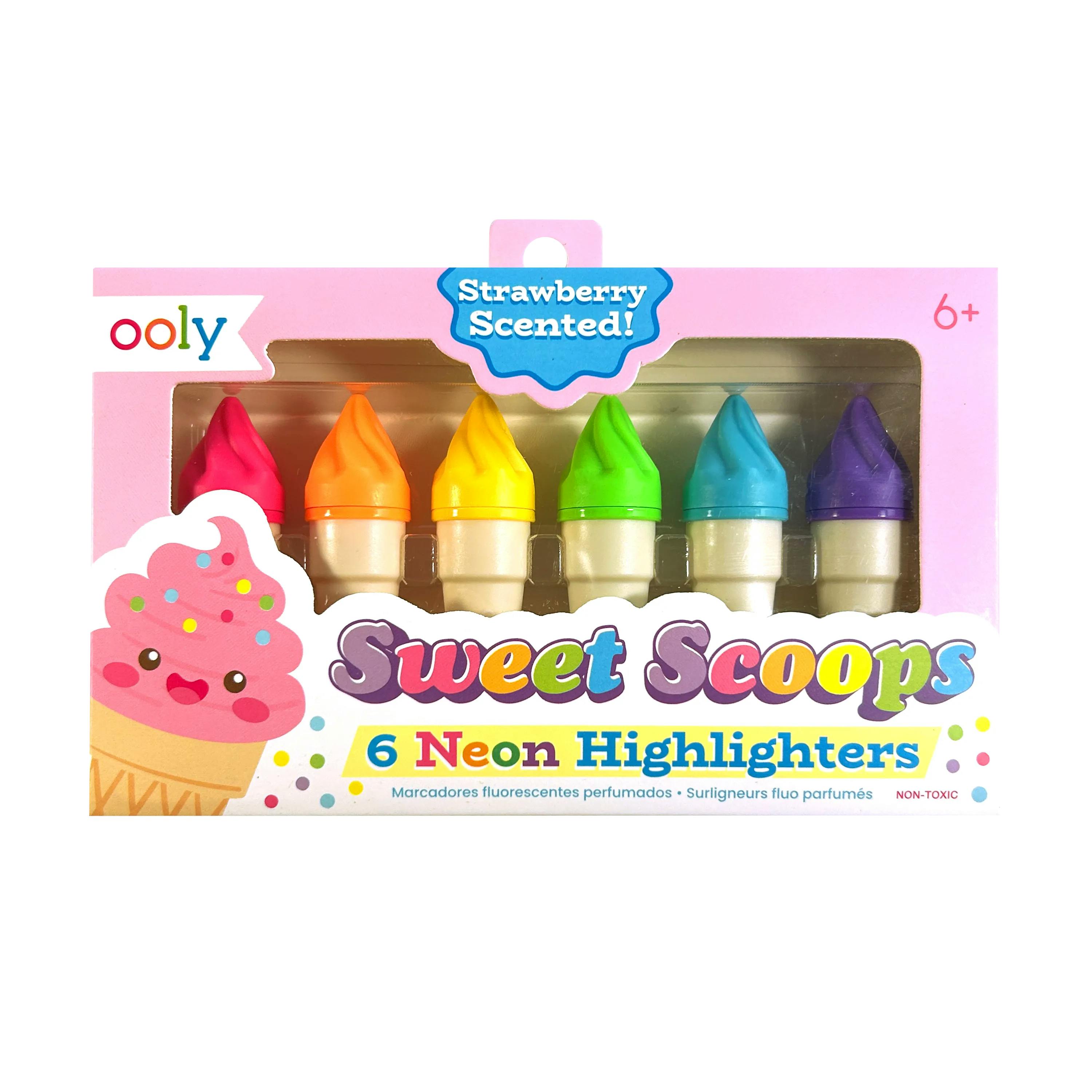 Sweet Scoops Scented Neon Highlighters - Set of 6