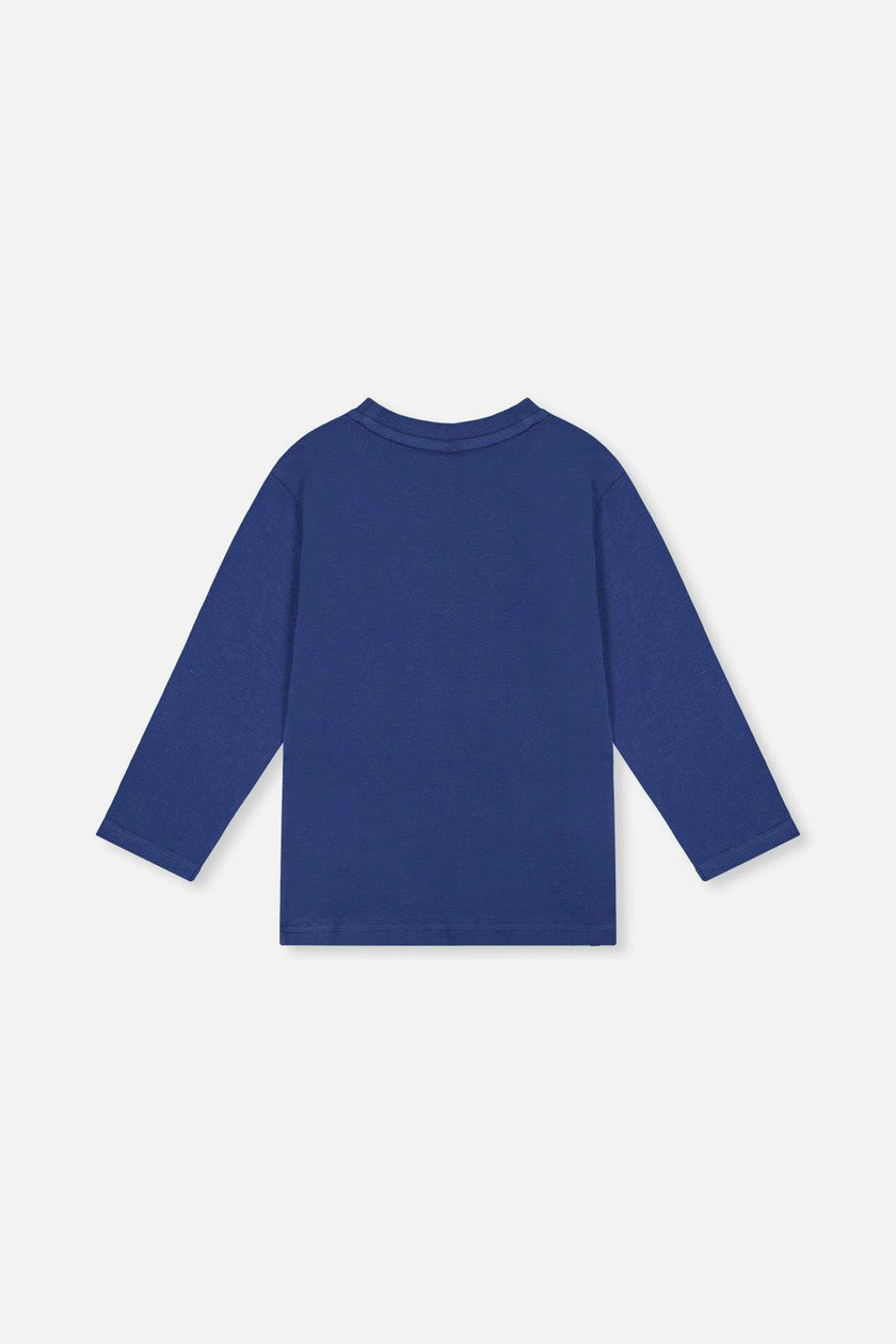 Long Sleeve Organic Cotton T-Shirt Blue