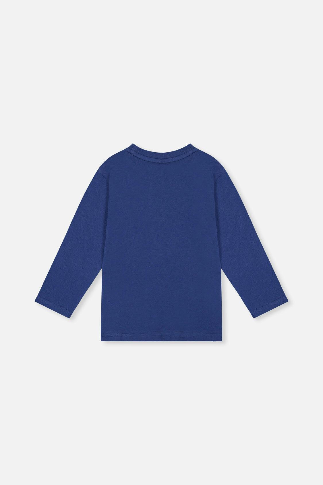Long Sleeve Organic Cotton T-Shirt Blue