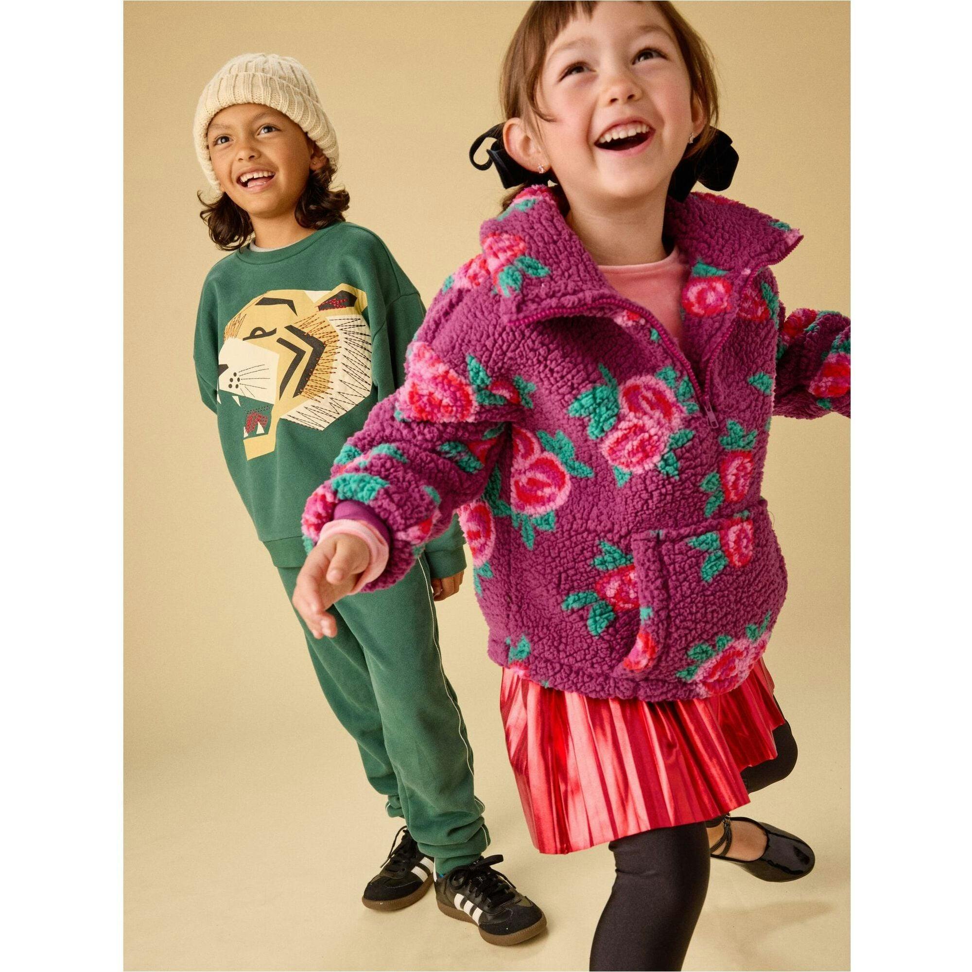 Teddy Fleece Pullover, Purple