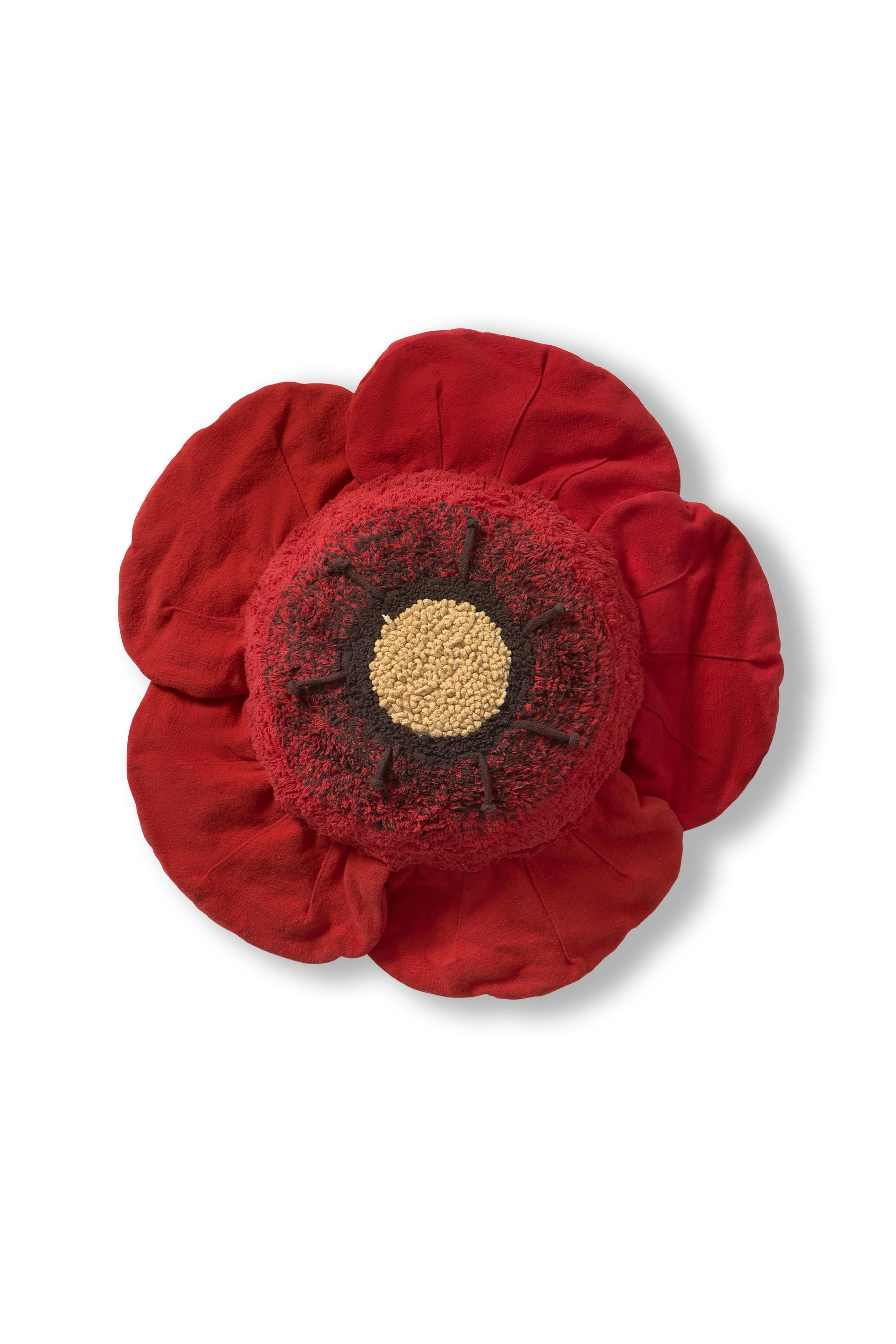 Floor Cushion Red Poppy