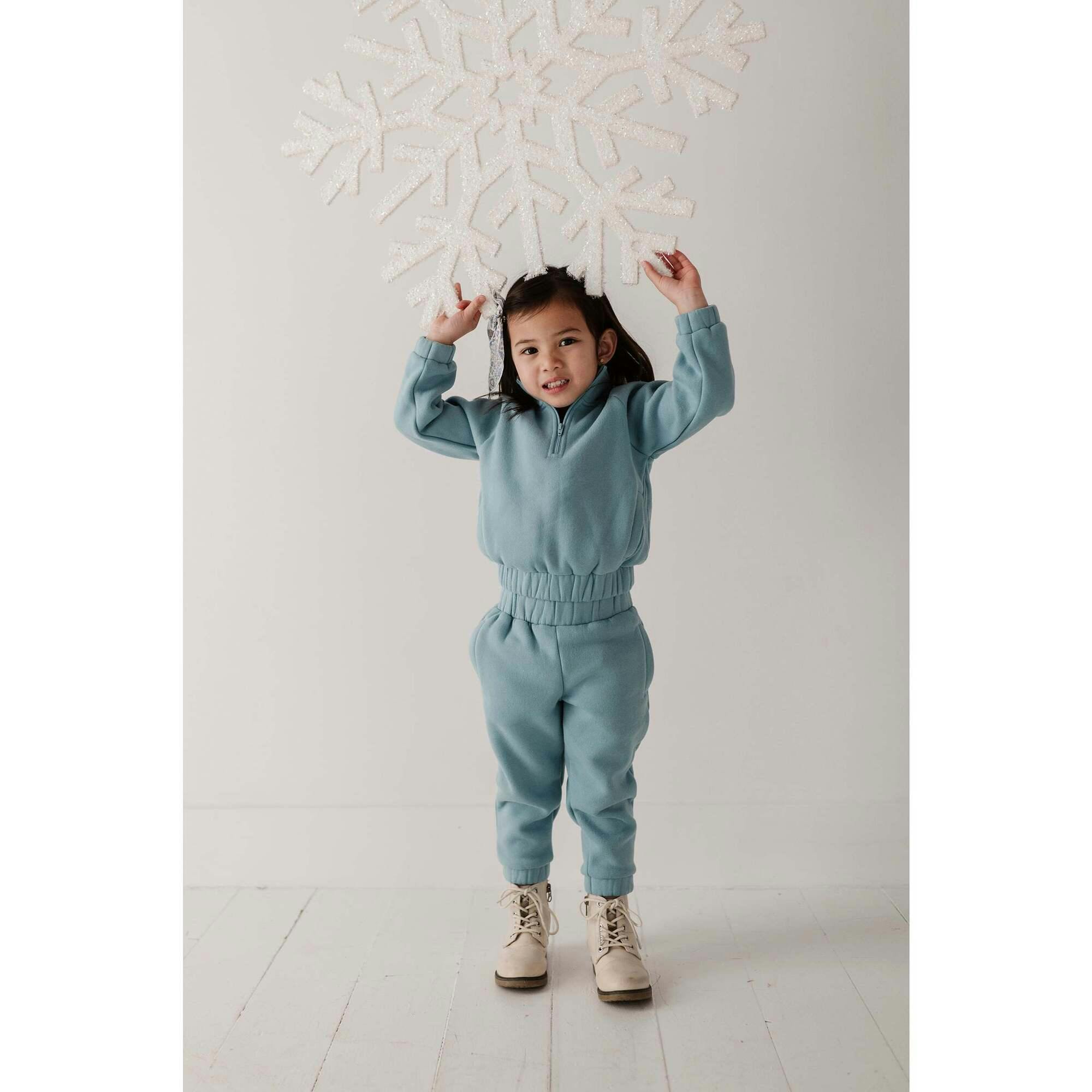Fleece Zip Set Heather Gray