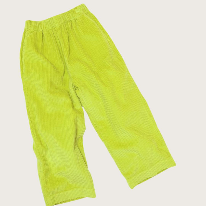Kids Ever Acid Green Cord Trousers