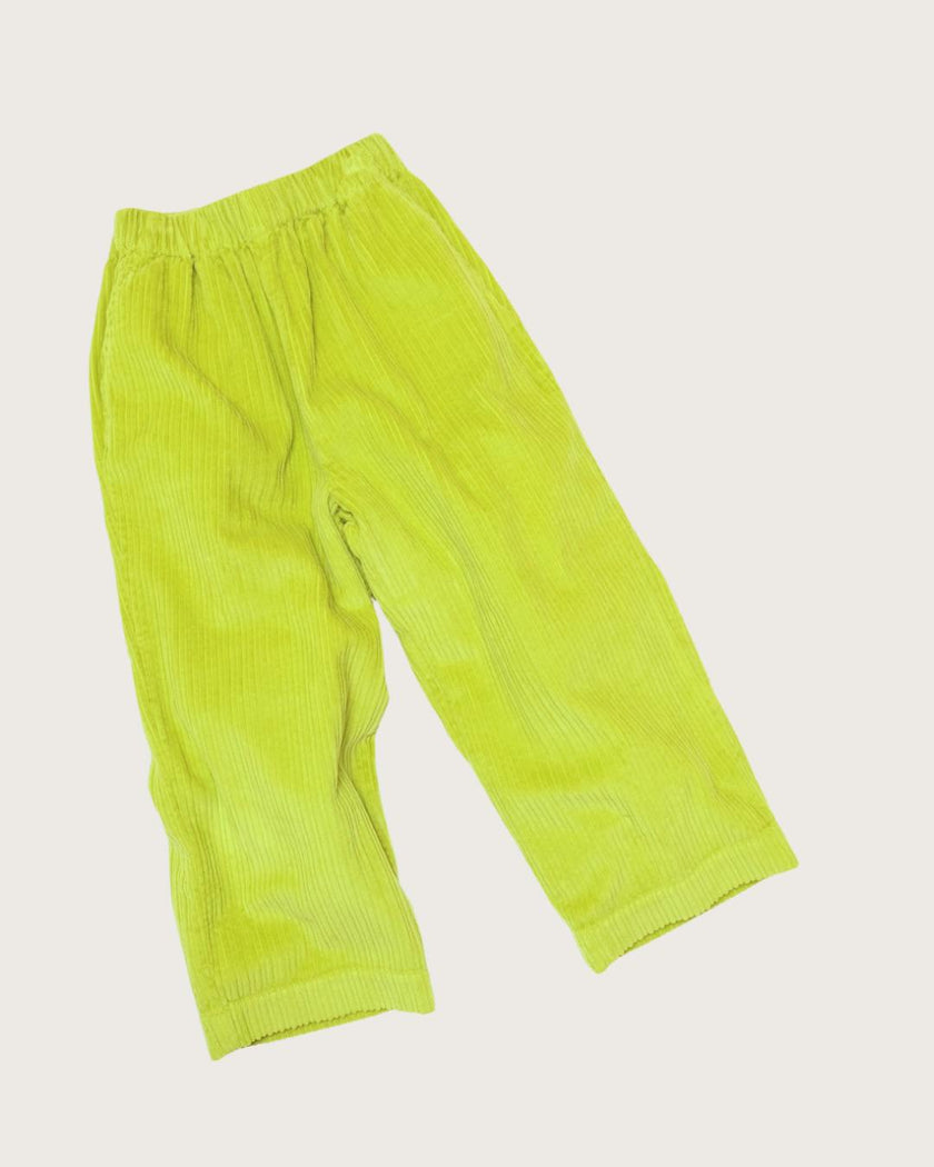 Kids Ever Acid Green Cord Trousers