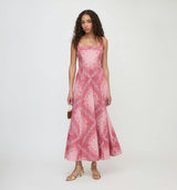 The Ezra Dress - Berry Paisley Scarf