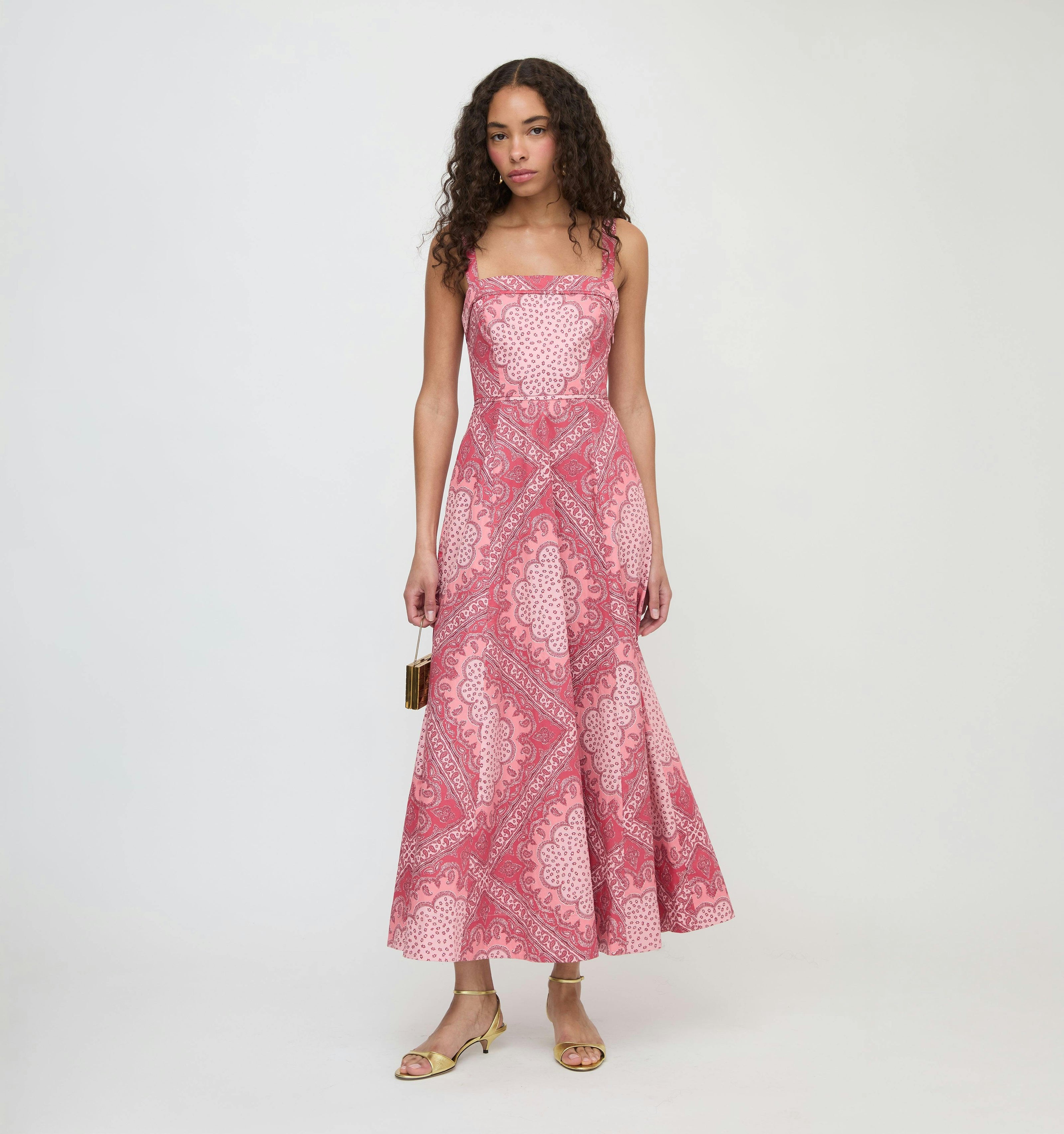 The Ezra Dress - Berry Paisley Scarf