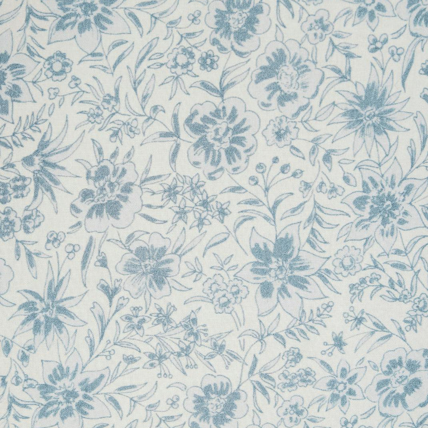 Elaine Dress in Floral Blues