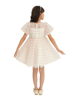 Ivory Pink Accented Tulle Fontana Dress