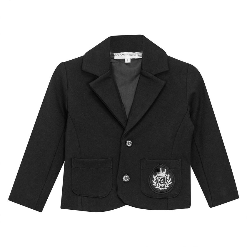 Ponte Suit Button Front Pockets Jacket