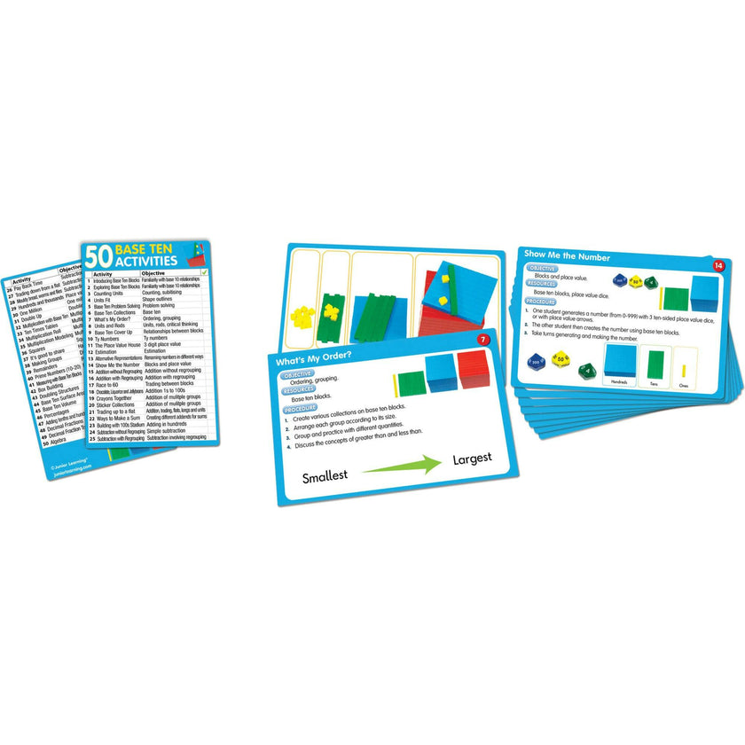 50 Base Ten Activities for Ages 4-6+ Kindergarten Grade 1 Learning