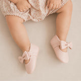 Baby Bow Ballet Flat | Pink Leather