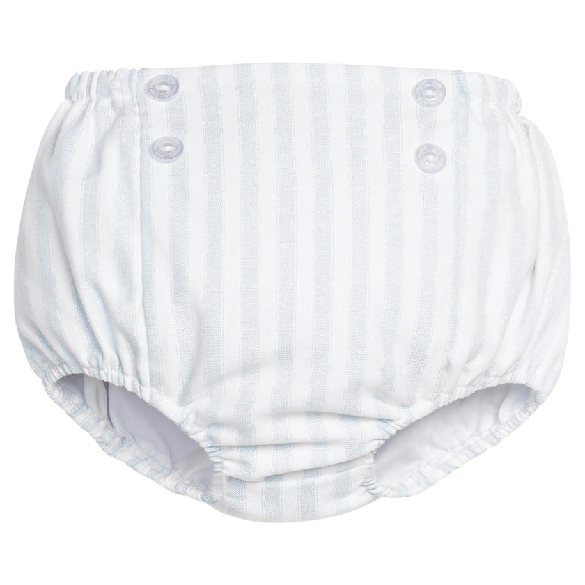 Button Front Diaper Cover - Savannah Stripe