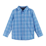 Boys 4-Piece Vest Set | Aqua & Grey Plaid