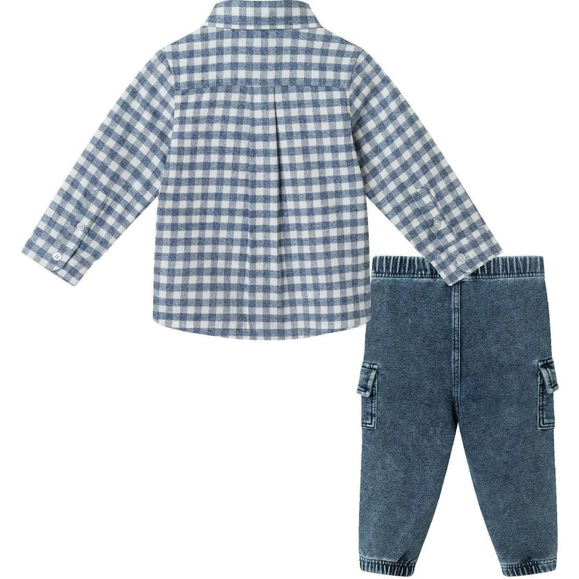 Infant Buttondown Denim Jogger Set