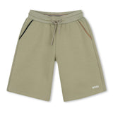 Beige Contrast Trim Shorts