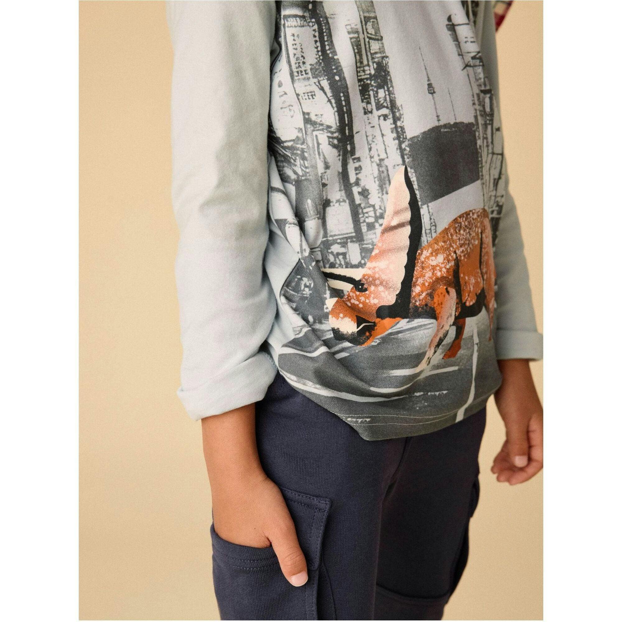 Dino in Seoul Graphic Tee, Blue