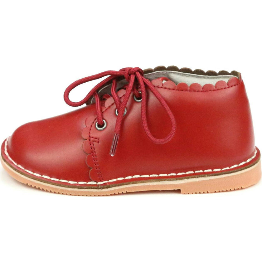 Georgie Scalloped Lace Up Boot