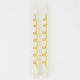 Gold Swirl Taper Candles