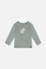 Organic Cotton Long Sleeve T-Shirt Sage Green