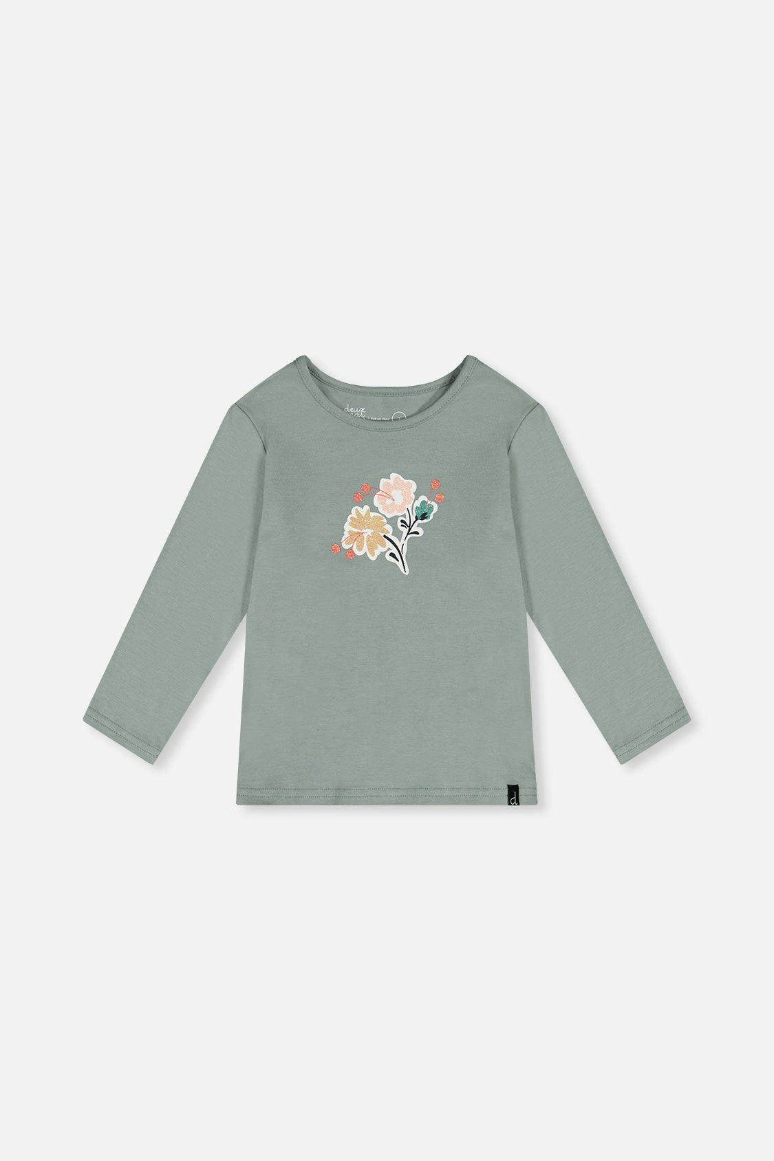 Organic Cotton Long Sleeve T-Shirt Sage Green