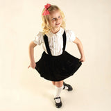 Eloise Silk Velvet Pinafore Set