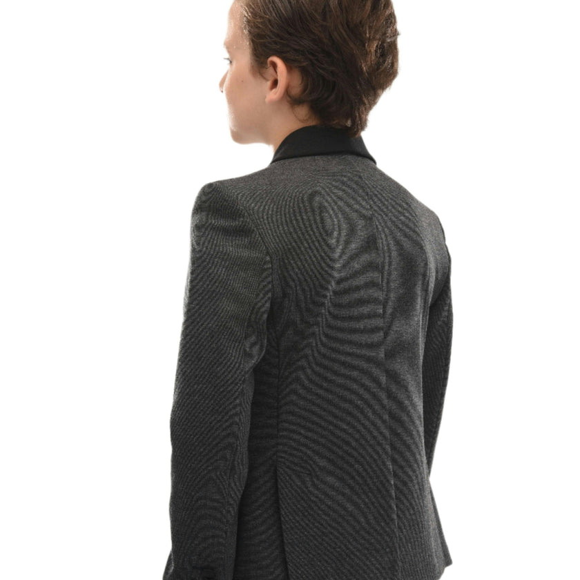 Gray Shawl Lapel Blazer