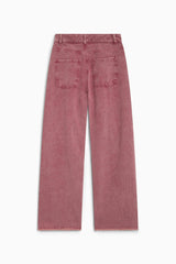 TNS Denim Woman Wide Leg Trouser Rumba Red