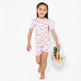 Easter Pink Kids Bamboo Short Set