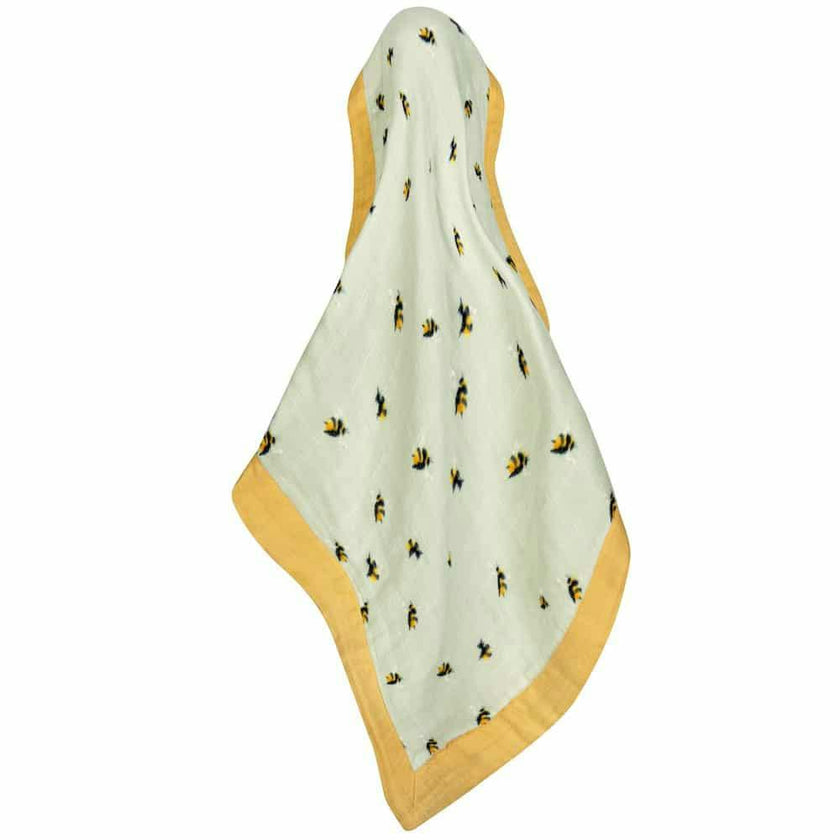 Bumblebee Mini Lovey Two-Layer Muslin Security Blanket