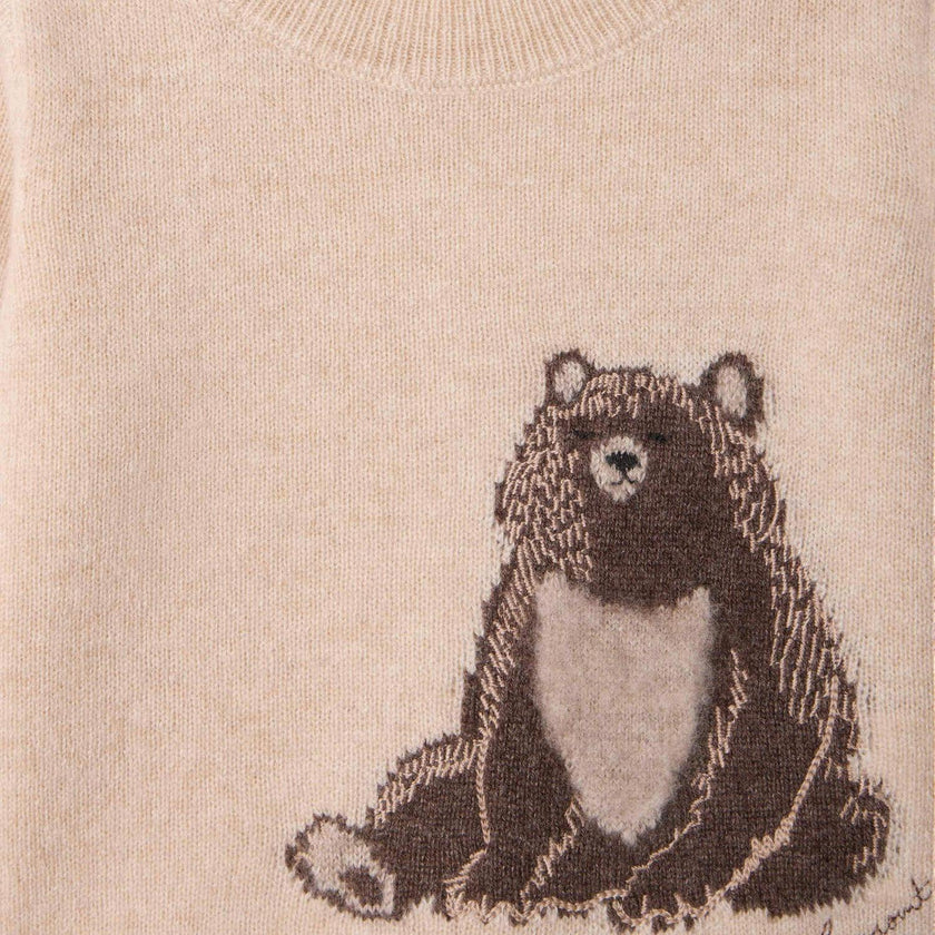BONPOINT Almire Teddy Pullover - Beige Chine