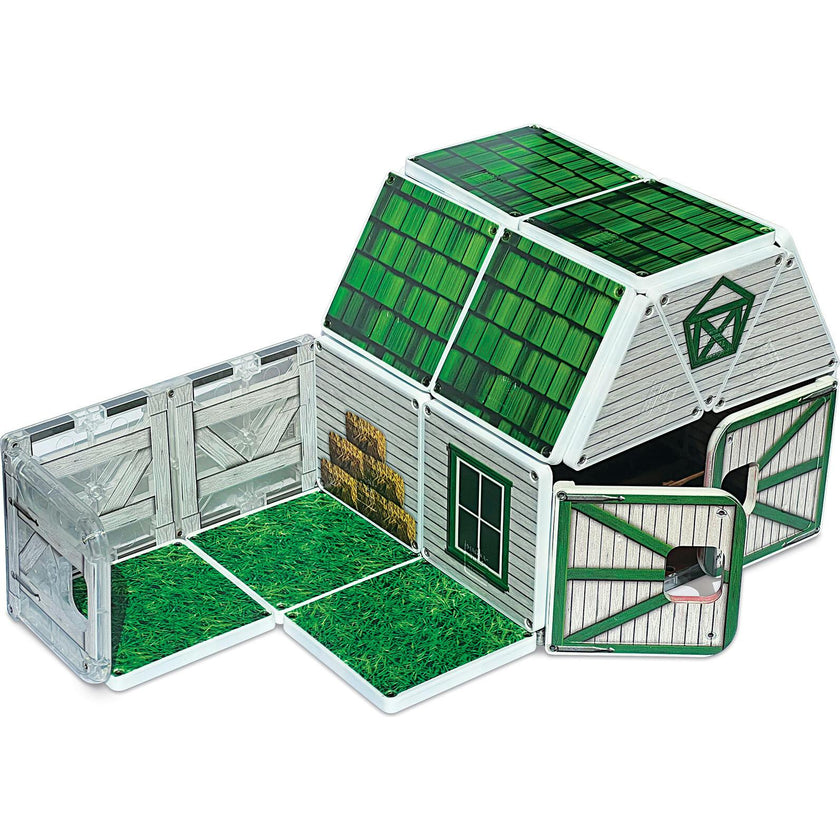 Farmyard Barn Magna-Tiles Structures