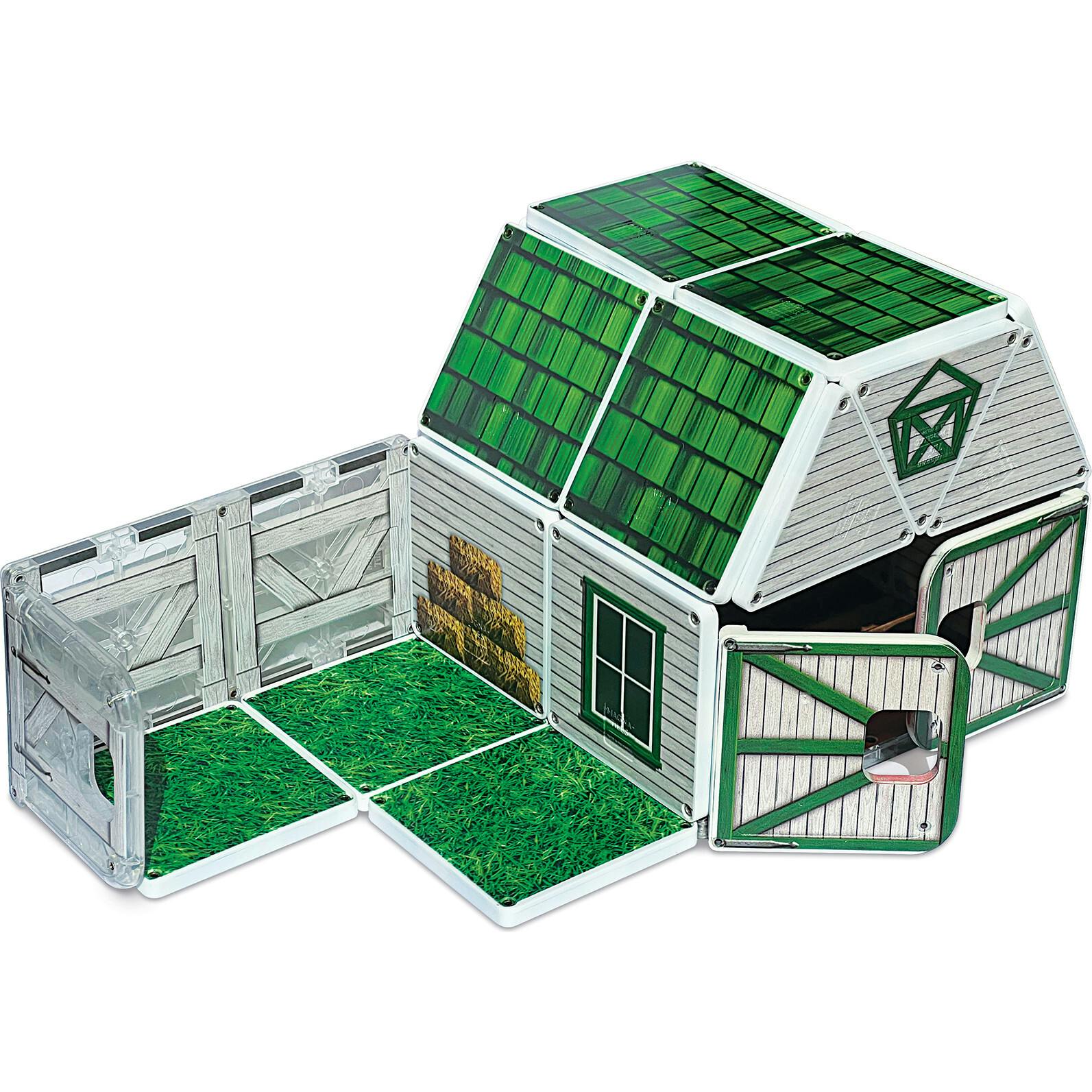 Farmyard Barn Magna-Tiles Structures