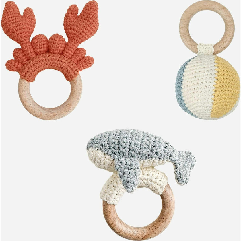 Teether Set - Whale Crab and Beach Ball