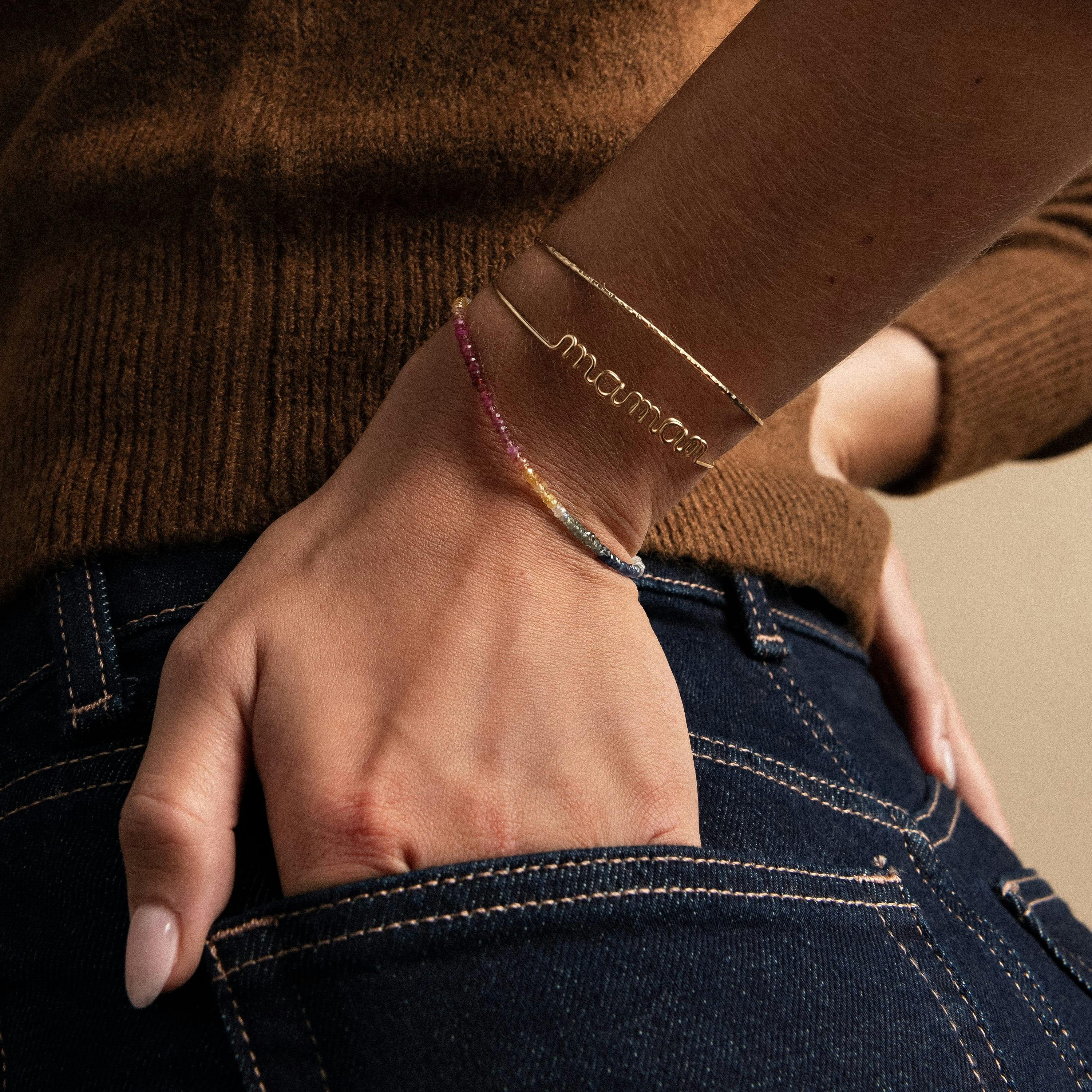 Women's Original Personalized Bracelet, 14k Yellow Gold