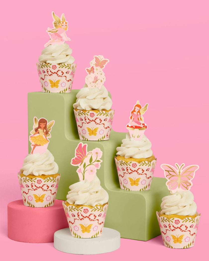Garden Fairy Toppers - 24 sets of liners + toppers