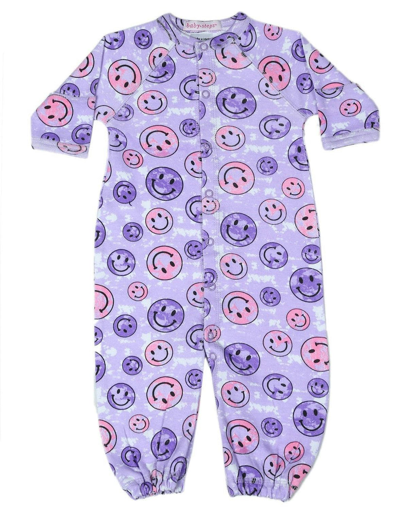 Baby Converter Gown - Tie Dye Smiley